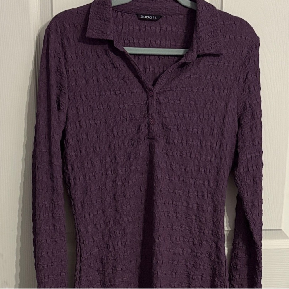Studio Y Deep Purple Long Sleeve Dress